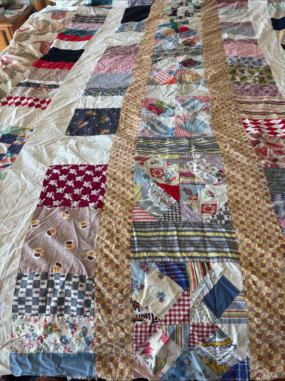 Patchwork quilt top